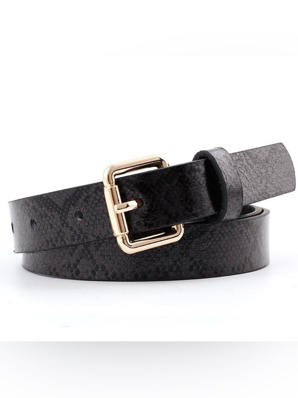 Zenana black snakeskin belt